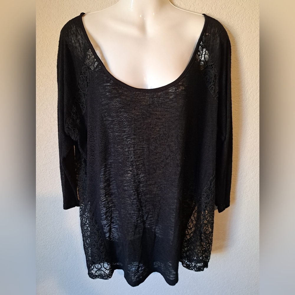 Black top size Large with lace on the side